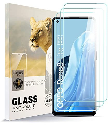 AYSOW Protecteur d'écran en Verre trempé pour Oppo RENO 8 Lite 5G Premium en Verre trempé de 0.2mm 9H de dureté 2.5D, Anti-Rayures, sans Bulles 3 pièces