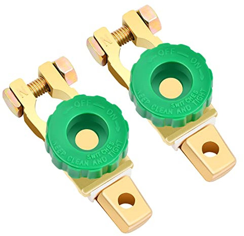 Zsanhua Quick Disconnect Car Battery Isolator Switch 2 Pieces, Car Battery Disconnect Switch, Cut off Battery Switch Battery Power Terminal Isolator Switch for Car, Boat,Truck, Auto RV