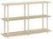 Furinno Turn-N-Tube No Tools 3-stufiges, modernes, rechteckiges Seitenregal, Bauhaus-Eiche/Beige