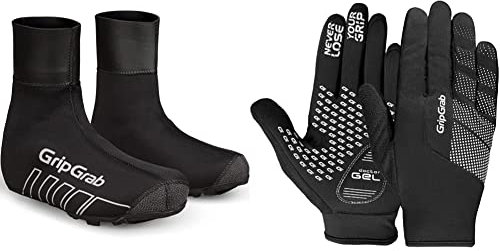 GripGrab Unisex – Erwachsene Racethermo X Neopren vinter mountainbike Schwarz, XL EU & Unisex – Erwachsene Ride Winddichte Gepolsterte Übergangs Fahrradhandschuhe Schwarz, XL