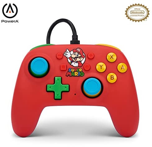 Der kabelgebundene PowerA-Nano-Controller für Nintendo Switch - Mario Medley, Nintendo Switch – OLED-Modell, Gamepad, Game-Controller, Offiziell Lizenziert