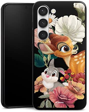 Silikon Hülle kompatibel mit Samsung Galaxy S23 Case schwarz Handyhülle Bambi Klopfer Disney