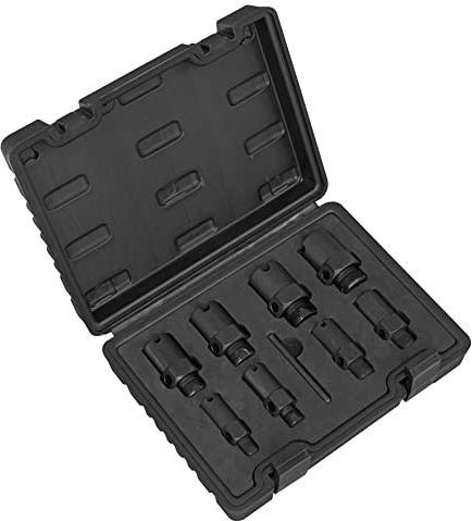 Sealey Thread Chaser Set, 9pc, M28 x 1.5, M27 x 2, M24 x 1.5, M22 x 1.5, M20 x 1.5, M18 x 1.5, M16 x 1.5, M14 x 1.5, Puller Pin - VS5282