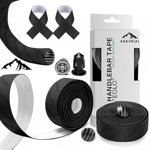 Lenkerband, Fahrrad Lenkerbänder, Griffband für Rennrad, Fahrrad Lenkerband für MTB Rennrad, einschließlich Endkappen und Band, verschleißfest, schweißfest,rutschfest und einfach zu montieren