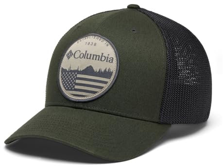 Columbia Unisex Mesh Ball Cap Verschluss, Grünland/Schwarz/Flagge, L/XL