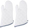 MAGICLULU 4 Stück Mikrowellen-Handschuhe mikrowellenhandschuhe Winterhandschuh Backhandschuhe Ofenhandschuhe Fäustlinge hitzebeständige Ofenhandschuhe Groß Grill Oberfläche Sackleinen Weiß