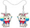 RAIDIN Acryl kreative Ostern Hase baumeln Haken Ohrringe Geschenke für Damen Mädchen Kinder süße Anime Korb Kaninchen Eier Schmuck für Geburtstag Party Festival Dekorationen (Grau)