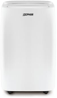 Zephir, Deumidificatore da 30 litri, 580W, Serbatoio d'acqua 6 litri, Timer 24 ore, Funzione asciugabiancheria, Auto Swing, Ventilazione, Colore bianco