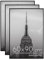 Americanflat Cadre Photo Noir de 60x90 cm - Lot de 3 - Cadre de 60x90 cm avec Encadrement Fins, Vitre en Plexiglas et Matériel de Suspension pour Affichage Vertical ou Horizontal