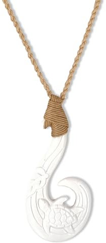 Nobel Surferkette Hei Matau Horn Drachenfisch Haken Schildkröte Rockabilly Hawaii-Kette