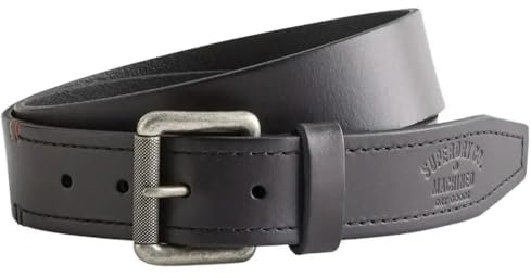 Superdry Herren Badgeman Gürtel Schwarz XL