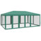 vidaXL Tenda per Feste con 10 Pareti Laterali in Rete Verde 6x4 m HDPE, Tenda per Gazebo, Tenda da Giardino, baldacchino da Giardino