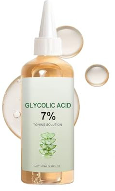 Glycolsäure 7% Toning Solution mit Aloe Vera, Glycolic Acid Toner, Exfoliating Toner, Feuchtigkeitspflege Gesichtswasser, Glykolsäure Gesichtstoner, reduziert große Poren (1)
