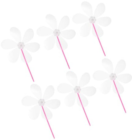 BESTonZON 6st Windmühle Hochzeitsdeko DIY Klares Windradzubehör Unfertiges Windrad Windspiele Selber Machen Unvollendetes DIY-windrad Windräder Selber Machen DIY Windrad Plastik