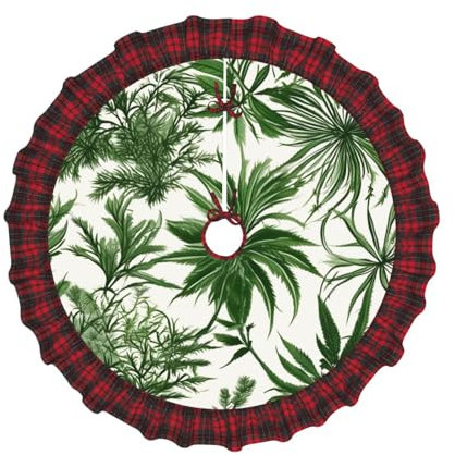 Blühende Kräuter und krautige Pflanzen Weihnachtsbaum Rock Plaid Weihnachtsbaum Rock Verziert Weihnachtsbaum Matte Weihnachten Party