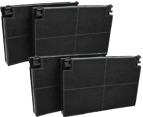 vhbw 4x filtro de carbón activado reemplaza Smeg 902280 para campanas cocina