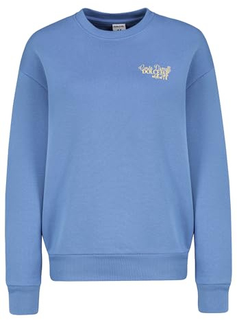 Sublevel Damen Sweatshirt mit Dolce Far Niente Aufdruck, Rundhalsausschnitt
