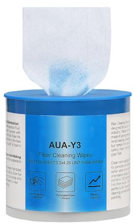 Lot de 100 lingettes humides et sèches en fibre optique, pour nettoyage de câble en fibre, chiffon de nettoyage pour outils de précision