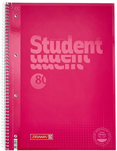 BRUNNEN Collegeblock Premium Student Colour Code | A4, Lineatur 28, 80 Blatt, pink