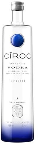 Ciroc Premium Vodka | 40% vol | 3L | Exceptionally Smooth | Delicious Citrus Taste | Made from Fine French Grapes | Sipping Vodka | also for Cocktails | Distilled 5 Times