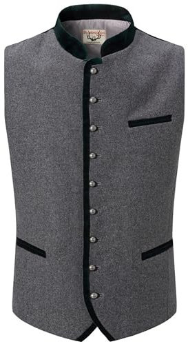 Stockerpoint Herren Alonso Trachtenweste, grau forest, 58