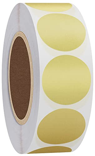 Hylabelest runde Aufkleber, goldfarben, 2,5 cm, Klebeetikett, 1000 pro Rolle 1 Roll gold