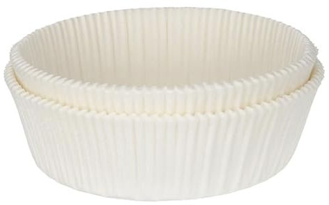 Bakery Direct Round Cake Tin Baking Parchment Air Fryer Paper Liners 18cm (7) x 50 Non-Stick Siliconised Greaseproof Paper for Baking Cakes, Pies, Tarts, Made in The UK, White