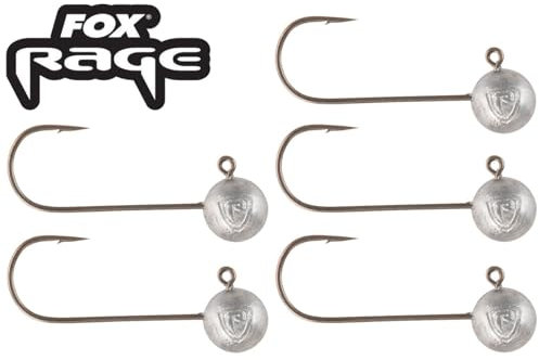 Fox Rage Pike Predator Fishing Micro Jigs with Super Sharp Hook size 2 4g x 5