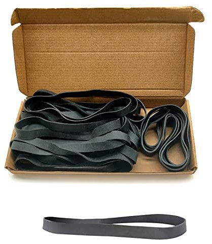 DRADERCH 35 Stück Große Gummibänder Schwarz Gummiringe Breit Gummiringe Dicke Gummiringe Elastische Gummiband Mülleimer Bänder,Gummibänder für Bücher,für Industrie, Zuhause,Büro, Aktenordner