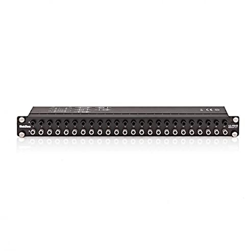 SubZero 48 Kanal Patch Bay 1U | Robustes Metall-1U-Rackgehäuse, 1/4-Zoll-TRS-Klinkenanschlüsse, stereo/symmetrisch/halb-normalisierte Eingänge