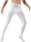 Doomiva Herren Strumpfhosen Nylon Glänzend Leggings Männer Hoher Taille Nylonstrumpfhose Lang Hose Feinstrumpfhose M-XL Weiß XL