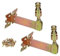 KOTARBAU® 2er Set Fensterladenhalter 68 mm Einschrauben Fensterhalter Klappladenhalter Fensterladen Fenster Feststeller Verzinkt Gelb Stahl Dekorativ Robust