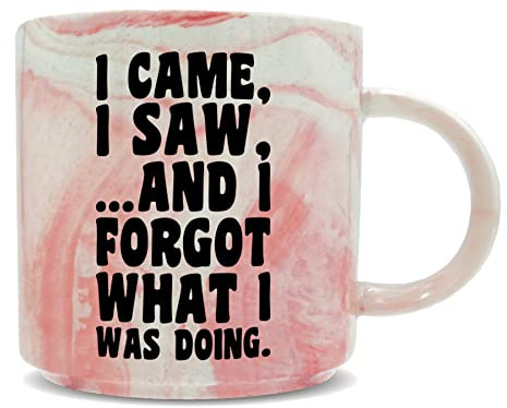 Hippowarehouse I Came I Saw and I Forgot What I was Doing Printed Mug Various Colour Options Ceramic Cup Kitchenware 11oz