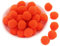 30mm ca. 20 Stück Bunte Mini Pompons zum Basteln filzkügelchen Bunt pom pom Bälle Kleine Bommeln Flauschigen Plüschbälle für Dekorieren Verzieren Nähen DIY Kreativen Handwerk,Orange