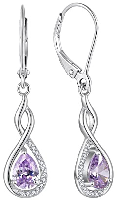 Starchenie Unendlichkeit Ohrringe 925 Sterling Silber 3A Zirkon Ohrring Edelsteine Schmuck für Damen