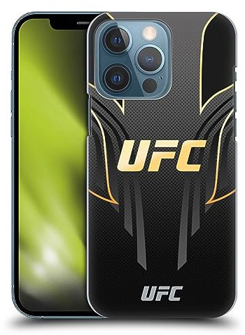 Head Case Designs Offizielle UFC Schwarz Gold Jersey Logo Harte Rueckseiten Handyhülle Hülle Huelle kompatibel mit Apple iPhone 13 Pro