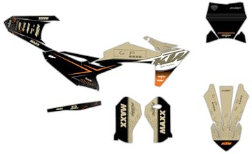 Deko-Set für Motorrad, anpassbar für KTM SX 50 ab 2024, Vital Sand