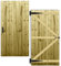 H.6ft (180cm) x W.3ft (90cm) Pressure-Treated (Tanalised) Pedestrian Garden Gate Flat Overlapping Feather Edge Boards on a Semi-Braced Timber Frame Professional Suffolk Latch Hing Pack Included