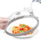 Mikrowellen Abdeckung für Lebensmittel, verbesserte Microwellenabdeckungen mit Wasserdampfer, integrierter Griff, 30cm Abdeckhaube Mikrowelle, Küchenhelfer & Zubehör, House Essentials for Gift, Grau