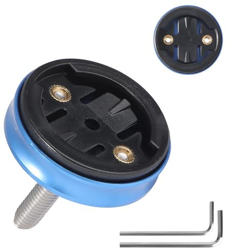 Alluminio Supporto Bicicletta Compatibile con Garmin Edge 530 540 520 510 500 200 130 25 20 840 830 820 810 800 1000 1030 1040 Plus Explore 2 GPS Supporto Manubrio Bici da Corsa per Computer - Blu