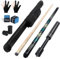 Kmise Professional Pool Queue Stick - Kanadischer Ahorn-Poolschläger mit geringem Durchbiegungsschaft und Teleskopverlängerung aus Kohlefaser (538 g (Grün))