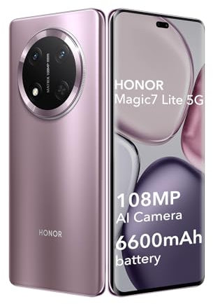 HONOR Magic7 Lite 5G Smartphone 8GB 256GB,108MP Tripla Fotocamera, 120Hz 6.78 Schermo OLED, Batteria 6600mAh, IP65M, Android 14, NFC, Dual Sim(Sans Chargeur), Viola