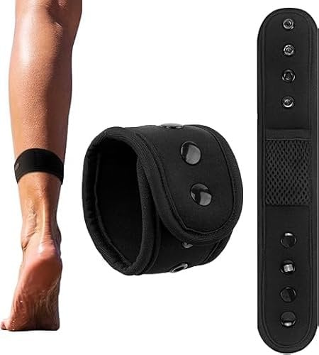 Verstellbares Knöchelband für Fitness-Schrittzähler mit Netztasche, kompatibel mit Fitbit Flex One/2/Charge 2 3/Inspire HR/Zip/Alta HR/Garmin Vivofit/2/3/4/JR Fitness-Tracker - M