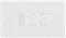 BG White Moulded 3 Gang Light Switch 2x Trailing Edge LED Dimmer 1x 2 Way Custom Switch