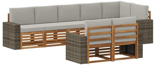 vidaXL Sofagarnituren Massivholz Akazie, Garten-Sofa, modernes Sitzmöbel für draußen, gemütliche Lounge, Terrassenset, stylisches Design