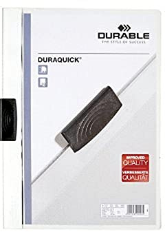 DURABLE Hunke & Jochheim Klemm-Mappe DURAQUICK®, Weich-/Hartfolie, 20 Blatt, transparent/weiß