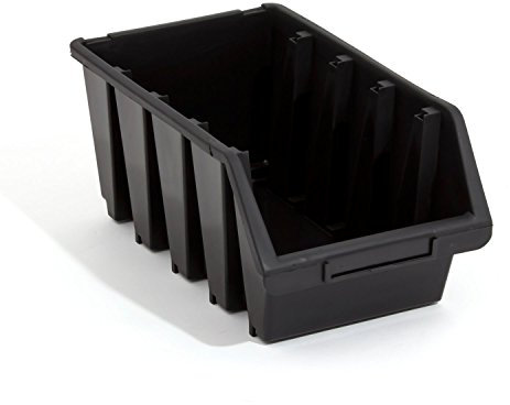 Lot de 10 boites de rangement bacs a bec en noir ERGO-Box taille 4