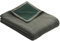 Ibena Aberdeen Kuscheldecke 150x200 cm - Decke grau grün mit elegantem Fischgratmuster, dicht gewebte und wärmende Wolldecke