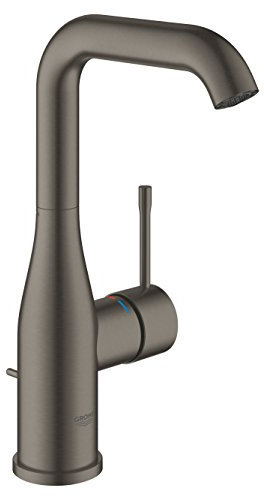 GROHE Essence | Badarmatur - Einhand-Waschtischbatterie, DN 15 L-Size | hard graphite gebürstet | 32628AL1