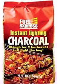Fuel Express 12kg (12 x 1kg bags) Instant Lighting Charcoal BBQ Barbecues
